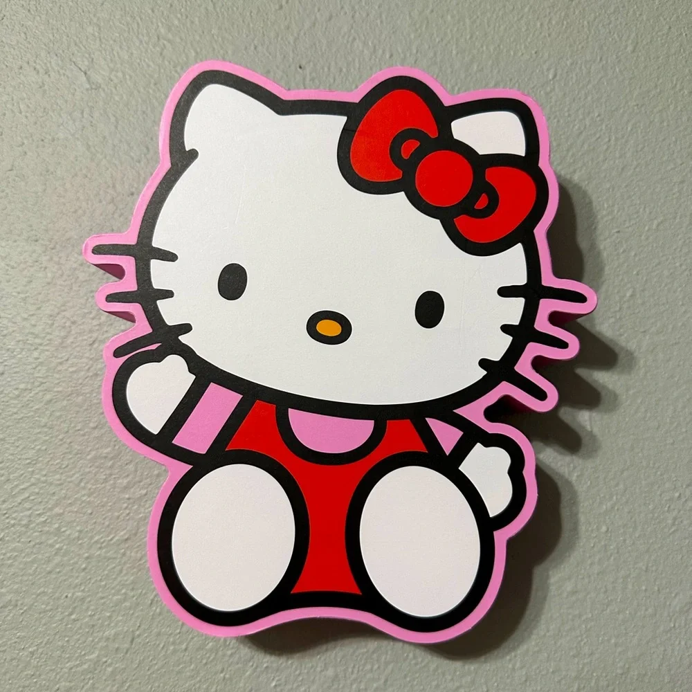 Hello Kitty Pink Wooden Signs Set of 2 - Picture 2 of 3